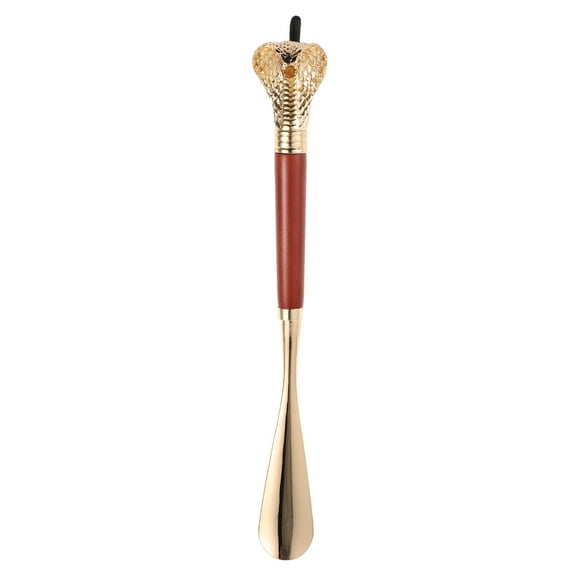 FRCOLOR Extra Long Metal Shoehorn with Snake Head Shape for Seniors Men Women Kids Shoe Lifter for Easy Shoe Wearing
