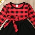 thumbnail image 6 of Christmas Baby Girls Tutu Dress Red Plaid Checked Ruffle Long Sleeve Dresses Tops Party Princess Ruffle Tutu Dresses Winter Fall Clothes, 6 of 7