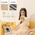thumbnail image 2 of Favorite Portable Heated Shawl for Women, Cordless Electric Heated Wrap with Soft Fleece and Zipper, Rechargeable Heating Blanket for Home, Office, and Travel Use, 2 of 6