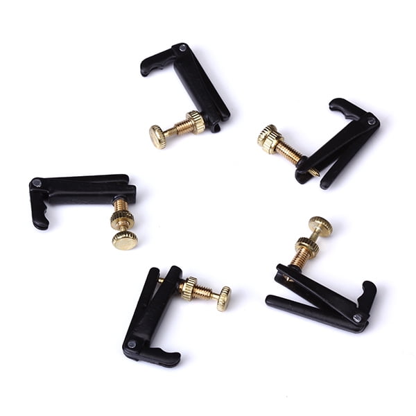 Sintonizador Fino de 5 Cuerdas Hugo para Violin 3/4 4/4 Metal Negro Hugo Ajustador de cuerdas de violín Fun Tuners Set de 5 3/4 4/4 Violin Black