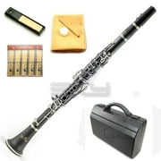 SKY Black Ebonite ABS Bb Clarinet with Case, Mouthpiece, 11 Reeds, Care kit and more