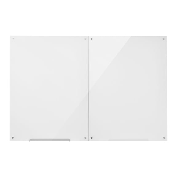 KFFKFF Glass Dry Erase Board 2 Pack 47.2 x 35.4 in, Magnetic Wall-Mounted Whiteboard, Frameless Tempered Glass, Includes Markers, Magnets, and Eraser, Ideal for Office, Classroom, or Home Use