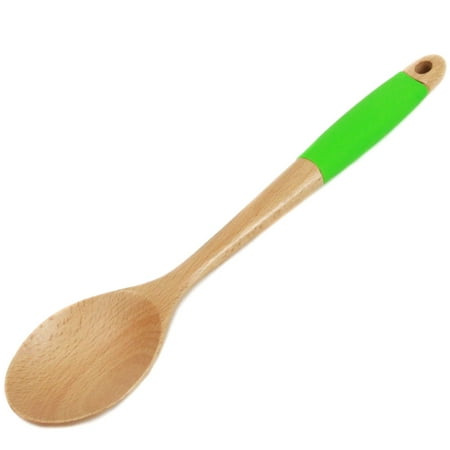 

Chef Craft Premium Silicone Handle Wooden Spoon 14 inch Green