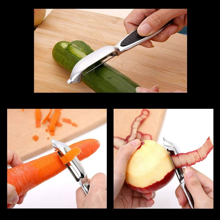 EEKEDO Potato Peelers, Vegetable Peeler with Non-slip Handle, 3 in 1  Y-Peeler & I-Shape Apple Peeler for Fruit Veggie Carrot Zucchini