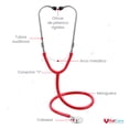 thumbnail image 4 of Estetoscopio simple Rojo, 4 of 6