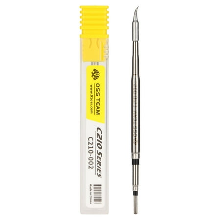 

Mavis Laven C210‑002 Soldering Iron Tip C210‑002 Welding Iron Universal Soldering Iron Tips C210‑002 Curved Tips For T210 T26 Soldering Station Handle Welding Consumables Tool