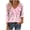 Light Pink, variant on 3/4 Length Sleeve Tops for Women V Neck Striped Tunics Regular-Fit Lightweight Shirts Casual Bussiness Outfits Fashion Trendy T-Shirt 2026 Summer Tops