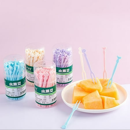 

40pcs Disposable Fruit Fork Mini Children Snack Cake Fruit Lunches Party DecorWA