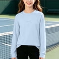 thumbnail image 5 of OGLCCG Girls Athletic Long Sleeve Shirts Quick Dry Workout Performance T-Shirts Lightweight Kids Active Tees Size 3-15, 5 of 6