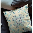 thumbnail image 4 of 26â€ Blue Beige Wreath Indoor Outdoor Zippered Throw Pillow, 4 of 4