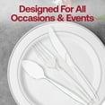 thumbnail image 5 of Smarty 7" Clear Plastic Disposable Dinner Forks 1000ct, 5 of 7