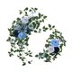 thumbnail image 3 of 2 piezas de flores de arco de boda, rosas artificiales, guirnalda de flores, hermosa decoración decorativa Azul, 3 of 9