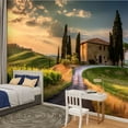 thumbnail image 2 of Peel and Stick Wallpaper Waterproof Tuscan countryside landscape Wall Mural Decor Self Adhesive and Removable 100in x 144in, 2 of 8