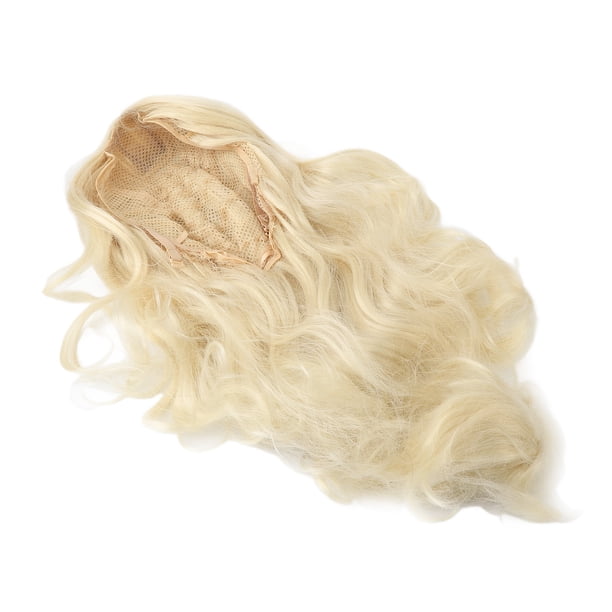Peluca Sintética Ondulada Larga Dorada Para Mujer, Peluca Rubia Larga Ondulada Parte Media Pelucas De Pelo Largo Y Rizado Para Mujer Peluca Sintética Resistente Al Calor Para Halloween Cosplay Diario