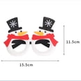 thumbnail image 2 of Paquete de 3 marcos de plástico para gafas navideñas con dibujos de alces, Papá Noel y muñeco de nieve, 2 of 5