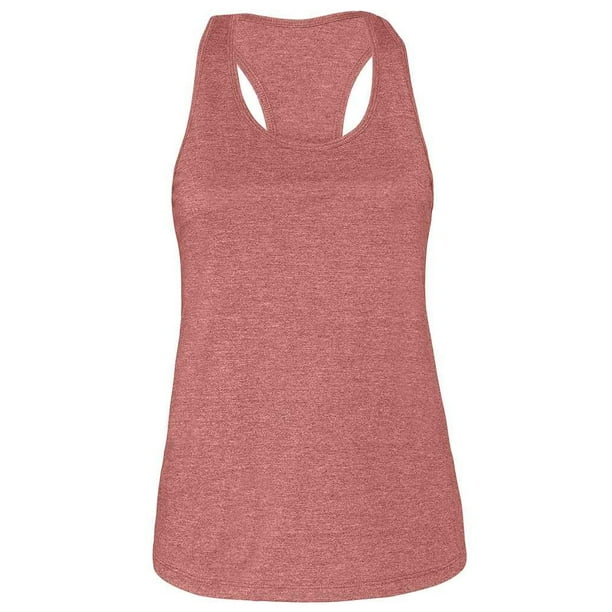 Bella + Canvas - Camiseta Sin Mangas para Mujer (Malva Jaspeado)