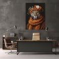 thumbnail image 4 of Mudket Framed Ready to Hang Cute Trendy Leopard Canvas Wall Art, Floral Cheetah Wall Art Pictures, Animal Print Room Decor for Bedroom and Living Room, House Decor - 12"L x 8"W, 4 of 10
