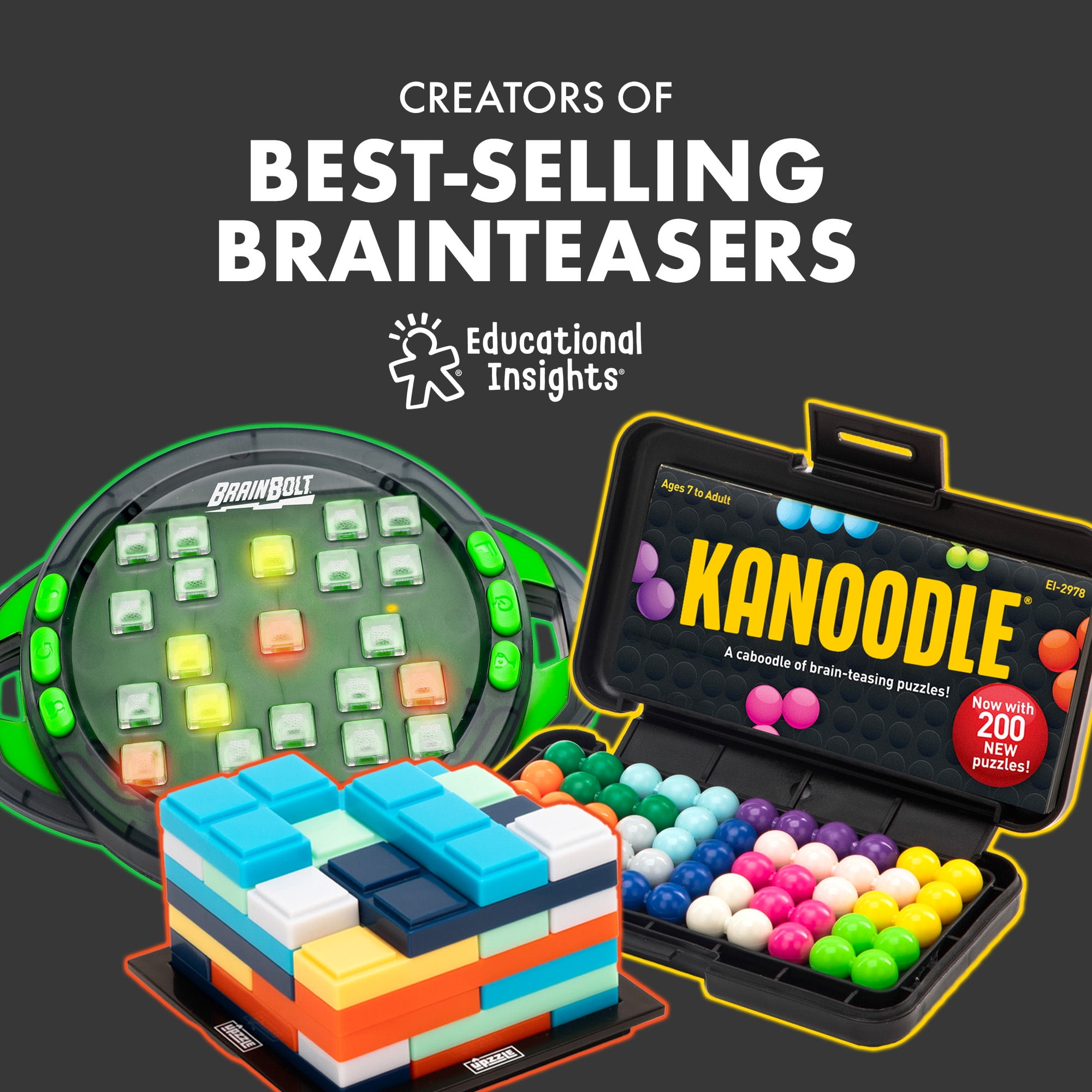 Educational Insights Upzzle, Brain Teaser Puzzle Game for Kids, Teens, and Adults Ages 7+