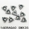 thumbnail image 2 of Lefu 10pc 16ER AG60 SMX35 Inserts de Filetage en Carbure CNC Indexables pour Acier Inoxydable, 2 of 10