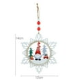 thumbnail image 2 of Fiudx Adorno de Copo de Nieve de Madera, Decoración Navideña de Gnomo Anciano, Amuleto Festivo, Colgante para El Hogar y El Árbol, Idea de Regalo Única, Diseño Colgante Estable, Decoración Versátil p, 2 of 2