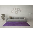 thumbnail image 3 of Ahgly Company Indoor Round Oriental Blue Industrial Area Rugs, 8' Round, 3 of 4