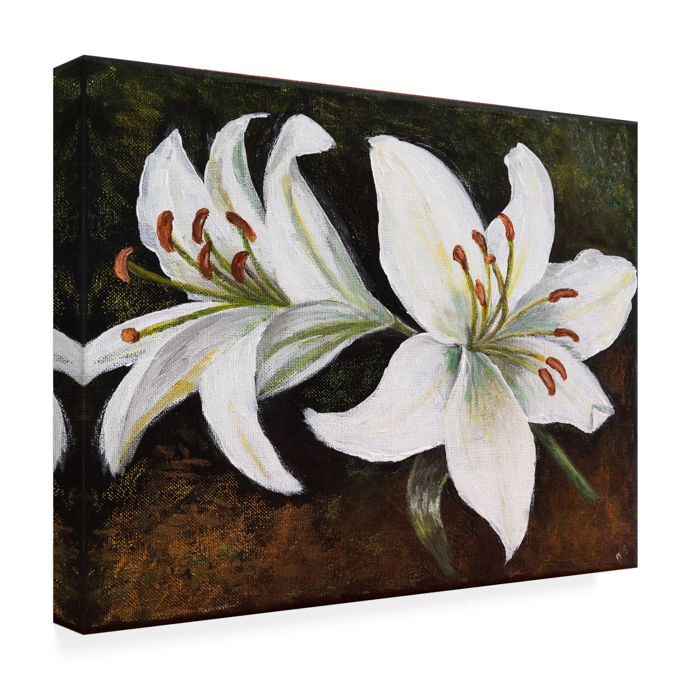 Margo Starkey 'White Lily, 2022' Canvas Art - 24 x 18 Inches