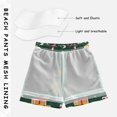 thumbnail image 3 of FORMRS Boys Swim Trunks Quick Dry Mesh Liner Boardshorts Sizes XS-XL, Green Christmas Gingerbread, 3 of 7