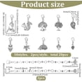 thumbnail image 2 of 2 Set Acrylic Number Bead Knitting Row Counter Chains & Alloy Autumn Theme Tree of Life/Mushroom/Acorn Charm Locking Stitch Markers Silver, 2 of 5