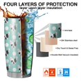 thumbnail image 7 of 20 Oz French Bulldog Coffee Tumbler Double Wall Insulated Stainless Steel Water Bottle | Metal Reusable Thermoses Flask with Cup Cap | Leak & Sweat Proof with Anti-Dust Lid, 7 of 7