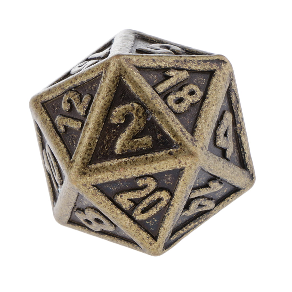 Heavy Metal Dice D20 Twenty Sided 22mm Polyhedral Dices for Board Game Props 