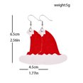 thumbnail image 3 of SUSHANG Christmas Leather Earrings Christmas Dwarf Leather Earrings Christmas Hat Shoes Earrings Snowflake Earrings, 3 of 9