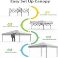 thumbnail image 5 of Telyswee 10'x10' Pop Up Canopy, Waterproof & UV Resistant Commercial Instant Canopy Tent Outdoor Events Instant Shelter for Farmer Market, Party, Event, Patio, 5 of 6