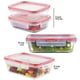 thumbnail image 2 of Set de recipientes de vidrio para almacenamiento de alimentos Pyrex Freshlock, paquete de 4, 2 of 6
