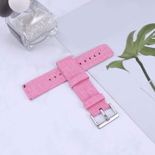 WHAMVOX Correa De En Lona Rosa Compatible Con Fitbit Ideal Para Uso Diario Y Regalo