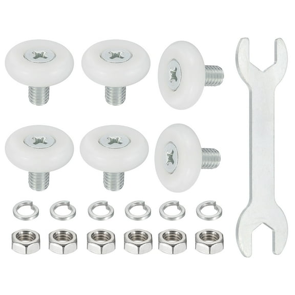 Uxcell Drawer Rollers Wheel Cabinet Positioning Sliding with Screw Washer Wrench 0.75"