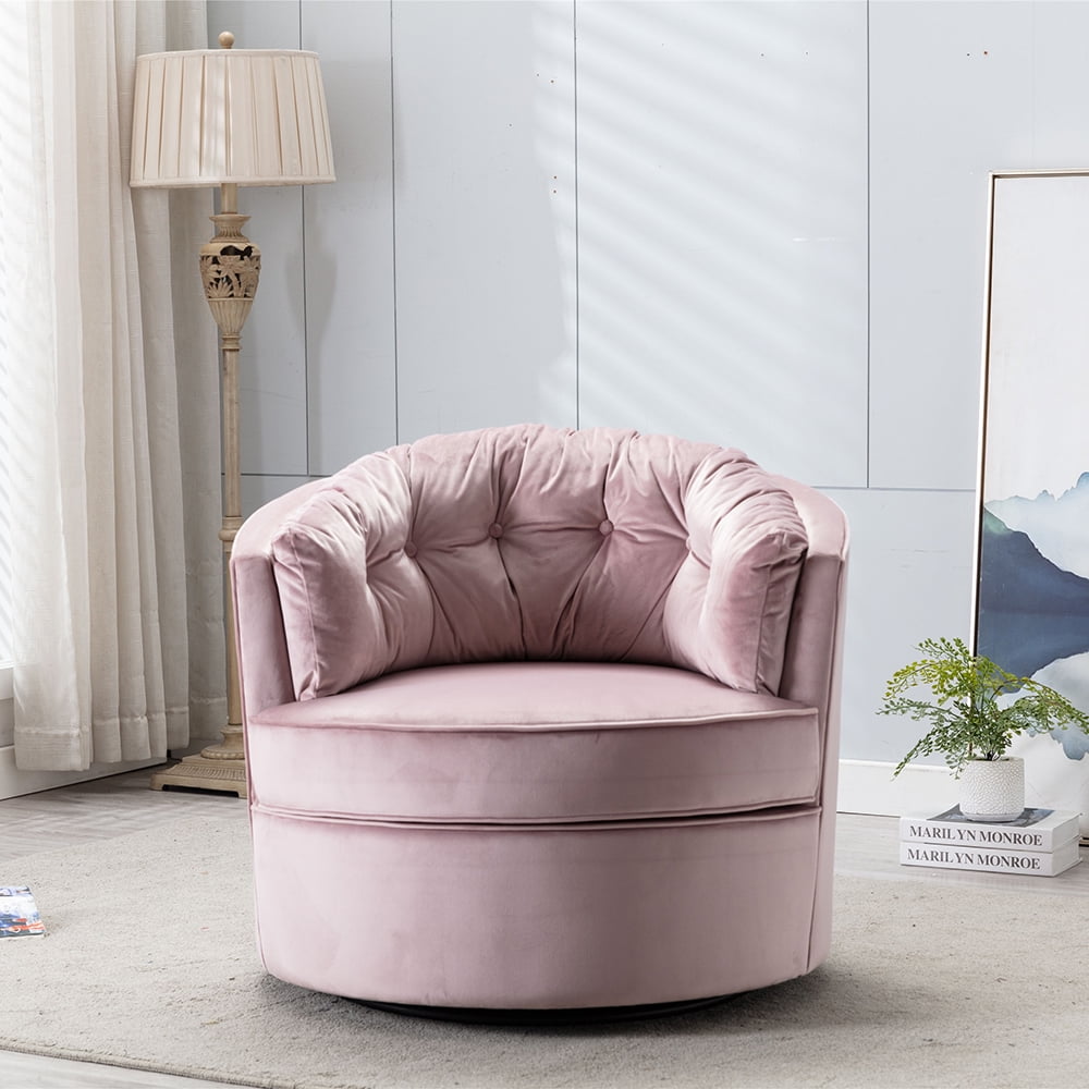 Velvet Swivel Shell Chair, Modern Velvet Accent Upholstered Chair