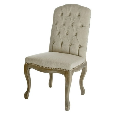 Crown Top Tufted Back Weathered Dining Chairs - Set of