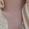 thumbnail image 1 of New  Niche Necklace Creative Personalized Light Luxury Advanced Split Love Micro Zircon Sweet  Necklace, 1 of 7