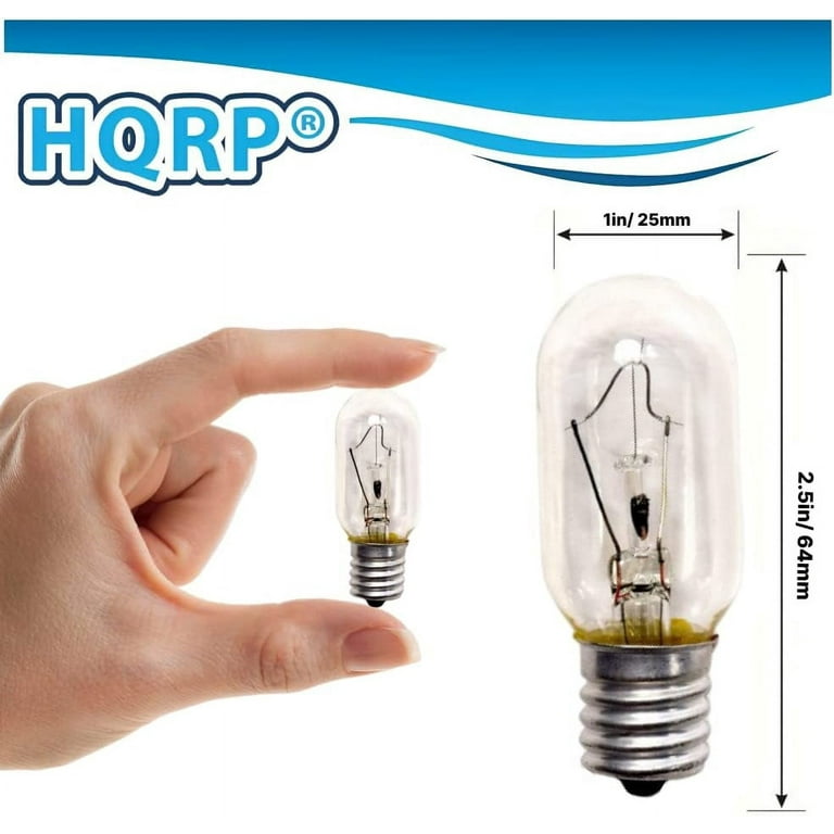 HQRP 2-Pack 40-Watt T8 Intermediate (E17) Base Incandescent Light Bulbs  compatible with Appliance Microwave Oven Refrigerator Kitchen Vent Hood  Range Hood Lights 