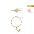 thumbnail image 4 of ANGARA Natural Bezel and Diamond Flower Bolo Ring in 14K Rose Gold for Women (Size-1.3mm| Color-I-J| Clarity-I1-I2) | April Birthstone, Anniversary, Jewelry Gift for Women | Natural Diamond Ring, 4 of 9