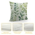 thumbnail image 4 of GOSMITH  Throw Pillow Covers Decorative Green Leaf Watercolor Eucalyptus Branches Hand Floral with Plant Objects White Natural Greenery Twig Cushion Pillowcase Sofa Square Print, 4 of 5