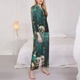 thumbnail image 3 of Disketp Baroque Floral Still Life Pajamas Set Long Sleeve Sleepwear Womens Button Down Nightwear Pj Sets-{designName}-X-Large, 3 of 7