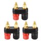 thumbnail image 4 of Conector de altavoz de amplificador de potencia de terminal de doble unión de 3 piezas, enchufe banana de rosca M5, socket rojo y negro, 4 of 4