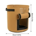 thumbnail image 2 of Heavy Duty Potato Grow Bags with Viewing Window, Thickened Nonwoven Fabric Pots with Handles for Vegetables Tomatoes Carrots - Gardening Containers with Harvest Access Flap, 2 of 3