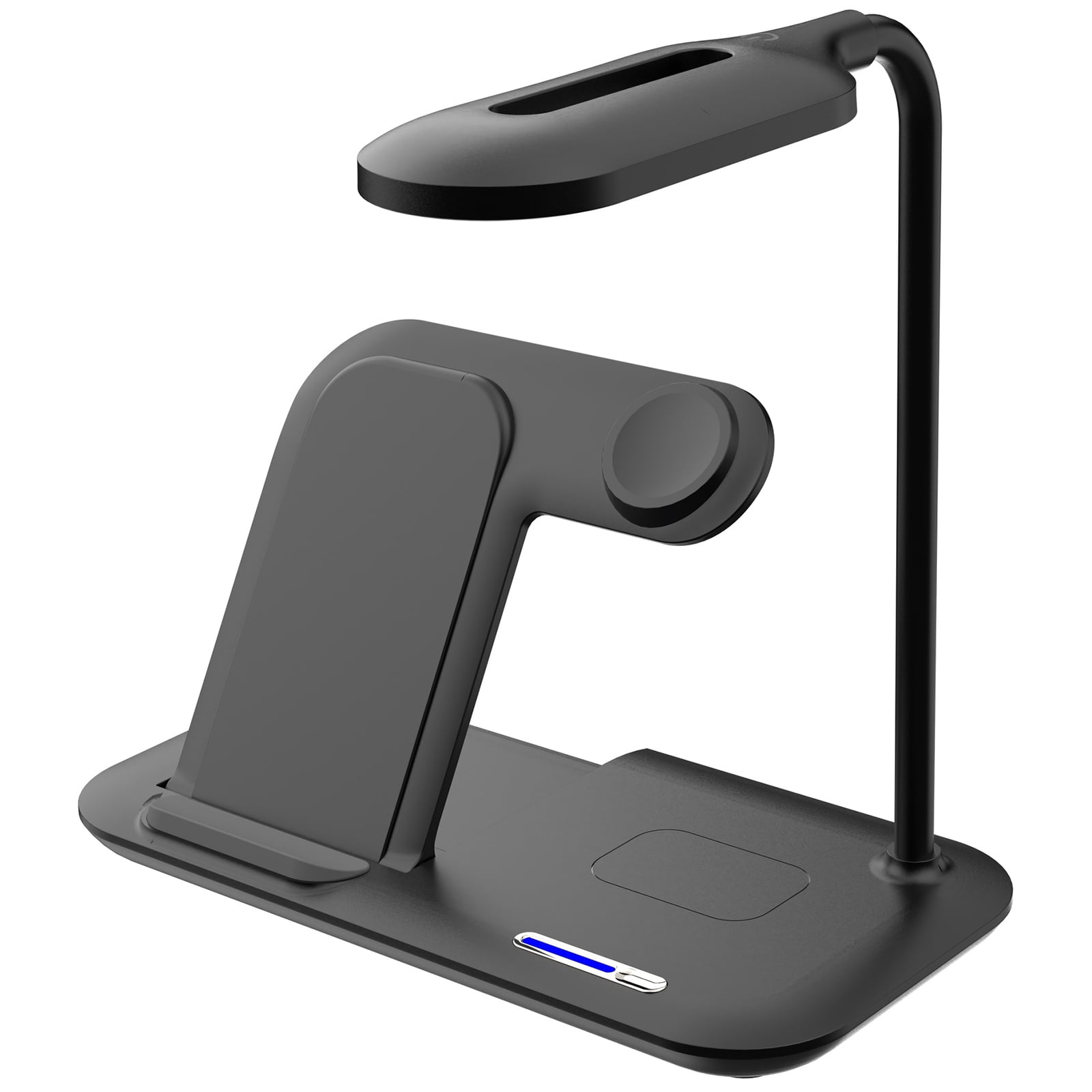 4in1 Multifunctional LED Desk Lamp with Foldable Wireless Charger 15W Qi Charger for iPhone/Android, Airpods, Apple Watch/iWatch Compatible