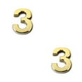 thumbnail image 2 of maskred House Numbers for Outside Simple Style Numerical Signs Sign Exquisite Number Mark Accessories Number Mark Marking Accessory Number 3 2PCS, 2 of 6