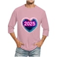 thumbnail image 2 of Nmnitkp Mens Shirts New Design Valentine's Day Love Print Men's Loose Fit Athletic 3/4 Sleeve T-Shirts Lightweight Quick Dry Short Tshirts Crew Neck Outdoor Workout Tops(Plus Size & Regular), 2 of 5