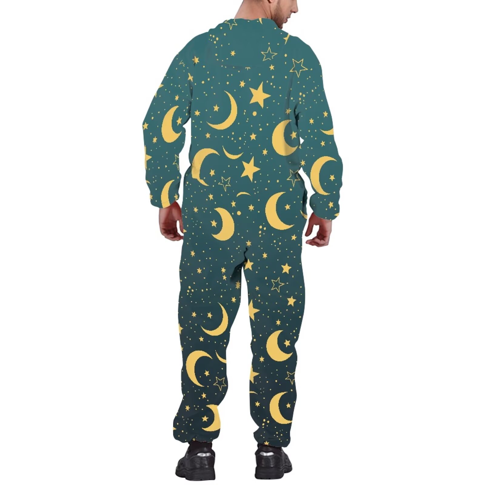 POLERO Snug Fit Onesie Pajamas for Women Men Halloween Costume with Pocket Zipper Couple Cosplay Nightwear, Purple Sugar Skull, Size M