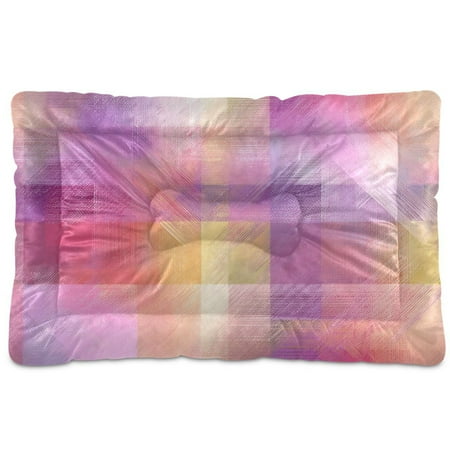 Cozy Mat Pet Bed Indoor Outdoor Warm Soft For Cat Dog Puppy(S/M) Digital Plaid