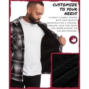 CANADA WEATHER GEAR Men's Sweatshirt - Plaid Sherpa Lined Fleece Long Sleeve Shirt for Men (M-XXL)